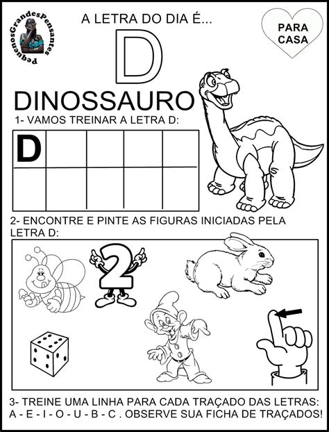 Atividade De Alfabetização Com A Letra D