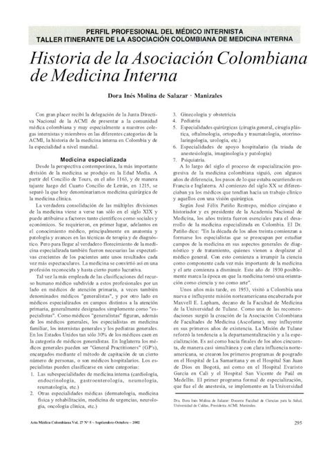 Pdf Historia De La Asociaci N Colombiana De Medicina Pdf