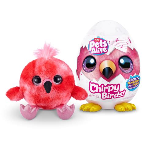 amazoncom pets alive chirpy birds flamingo  zuru electronic pet