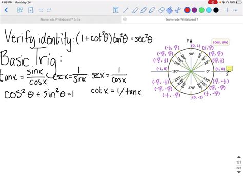 Solved In Each Problem Verify The Given Trigonometric Identity Sec