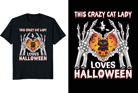 This Crazy Cat Lady Loves Halloween Vector Illustration T Shirt Design