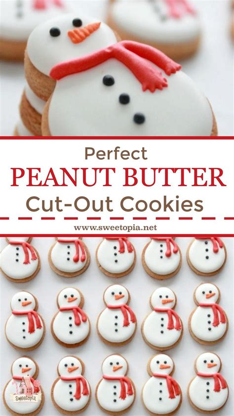 The Perfect Peanut Butter Cut Out Cookies Are Decorated With Frosting