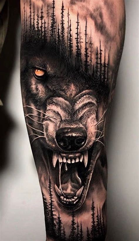 Melhores Tatuagens Tatuagem No Antebra O Masculino Lobo Corpo Sa