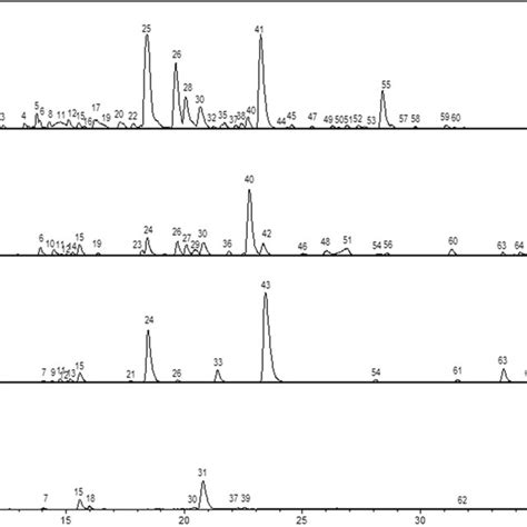 Base Peak Chromatogram Spectrum Of Fractions By Membrane Technique For Download Scientific