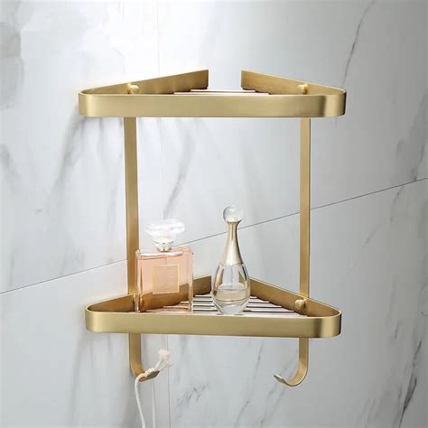 Corner Shelf Bathroom Brass Everything Bathroom