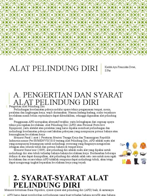 Sanitasi Bab 6 Alat Pelindung Diri Pdf