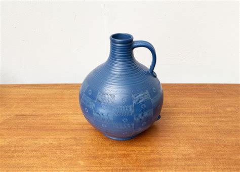 Large Mid Century German Studio Pottery Floor Vase By Wilhelm Kagel