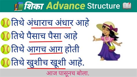 📚शिका Advance Structure📖 Daily Use English Sentences Marathi Common