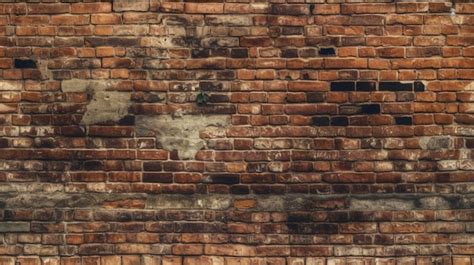 Una Pared De Ladrillos Con Una Planta Verde Que Crece Fuera De Ella