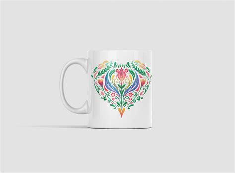 Taza Personalizada Corazon Floral Nozzomi