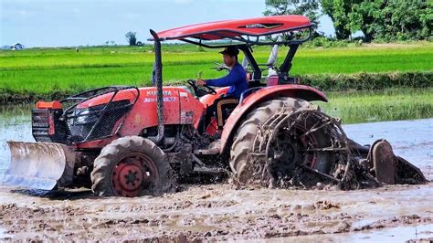 Tractor Kubota M6040 Su Kubota Tractor Working Famer In Cambodia Ep