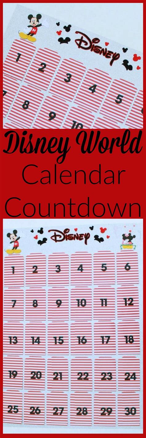 Disney Countdown Calendar Printable