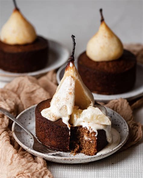 Mini Poached Pear Cakes With Cardamom Recipe The Feedfeed