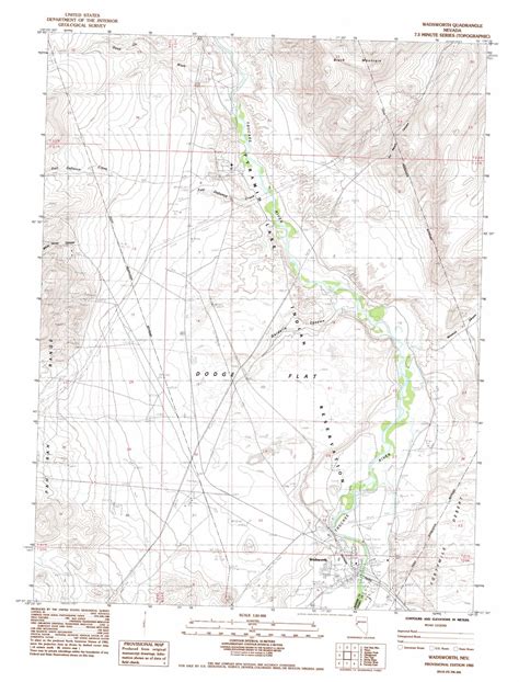 Wadsworth Topographic Map Scale Nevada