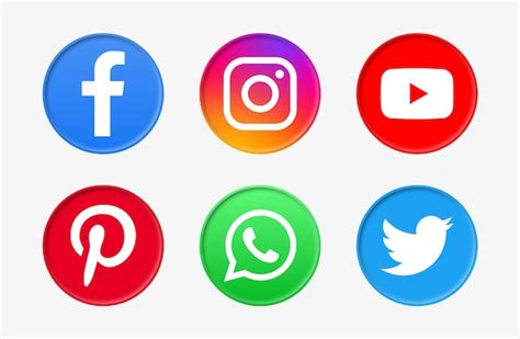 Moderne Social Media Symbole Logos Oder Netzwerkplattformen Kreisen