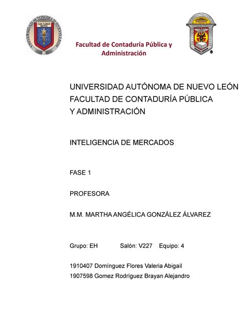 Ev1 Proceso De Investigacion Universidad AutÓnoma De Nuevo LeÓn Facultad De ContadurÍa