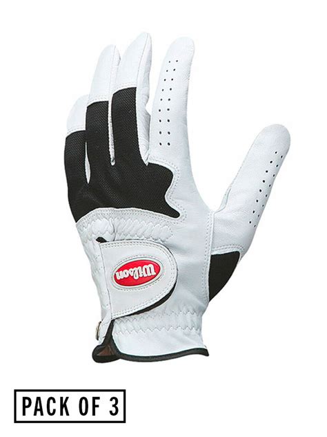 Wilson Advantage Golf Glove 3 Pack White Golfbox