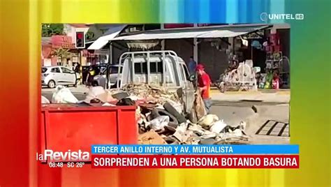 Sorprenden a hombre echando basura en plena vía pública en la Av