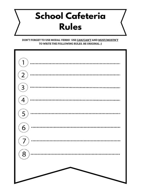 SCHOOL CAFETERIA RULES | PDF