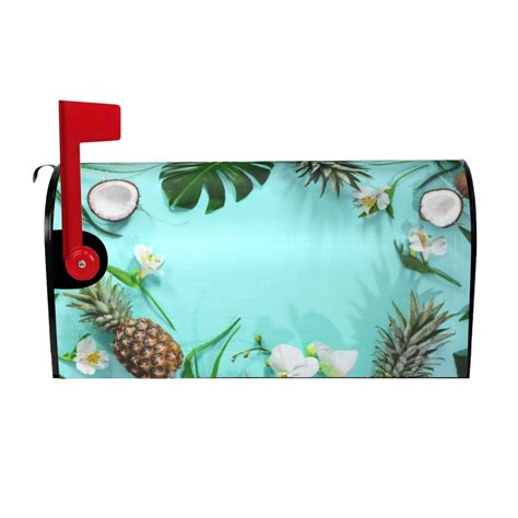 Bingfone Tropical Pineapple Magnetic Mailbox Cover Standard Size For