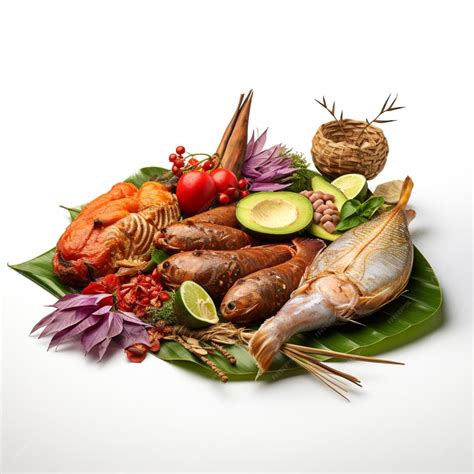 Premium AI Image | National food of Papua New Guinea with white backgr
