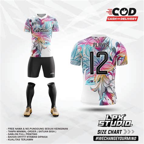 Jual Jersey Futsal Full Printing Custom Rainbow Free Name Set Shopee