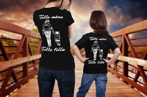 Duo T Shirts Telle M Re Telle Fille Personnalis S Ann Es De Etsy France