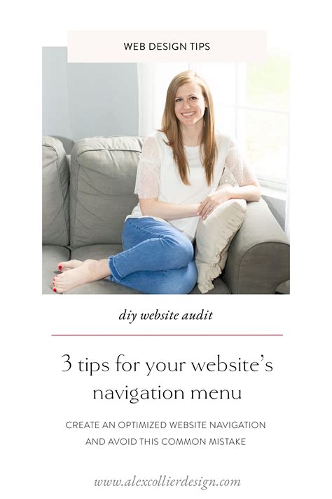 Create a navigation menu on your website that makes things clear for