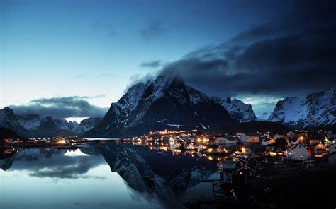 Fondos De Pantalla X Noruega Islas Lofoten Monta As Casa Tarde