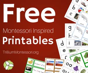 Trillium Montessori Free Printables