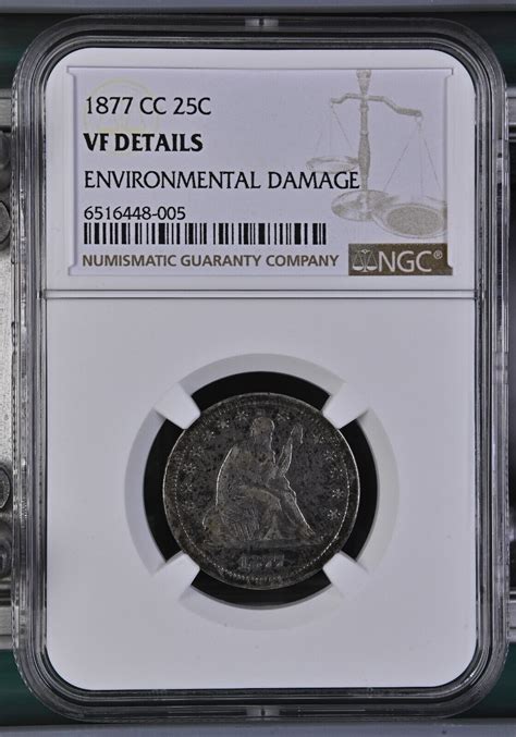 Cc Seated Liberty Silver Quarter Dollar Carson City C Ngc Vf Ebay