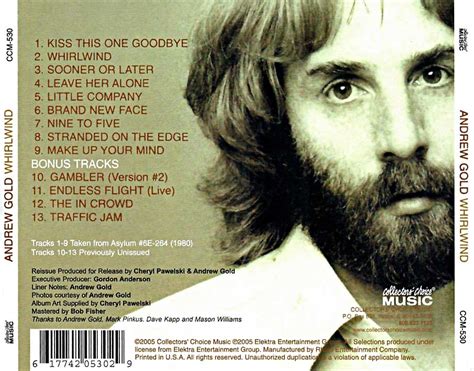 Andrew Gold Whirlwind 1980 4 BONUS TRACKS