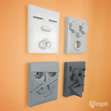 Make Your Own Papercraft Low Poly Faces With Ecogamis PDF Template