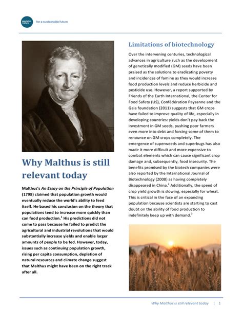 Why Malthus Is Still Relevant Today | PDF | Agriculture | Economic Growth