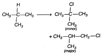 2 Methylpropane On Monochlorination Under Photoc