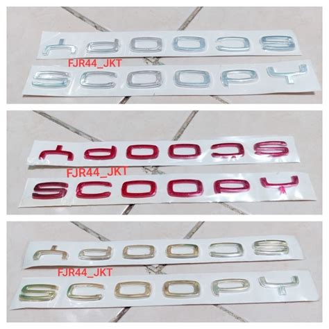 Jual Logo Emblem Scoopy D K F Emblem Scoopy Timbul