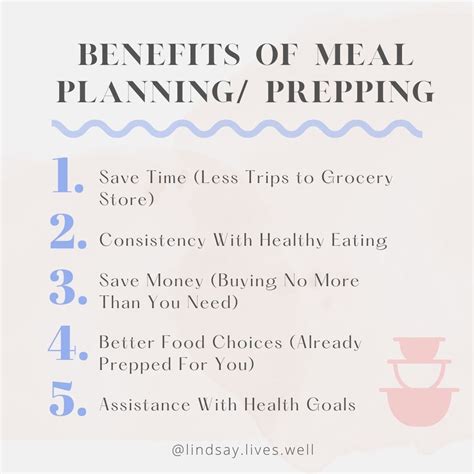 Tips And Benefits Of Meal Prepping Meal Planning — Lindsay Lives Well