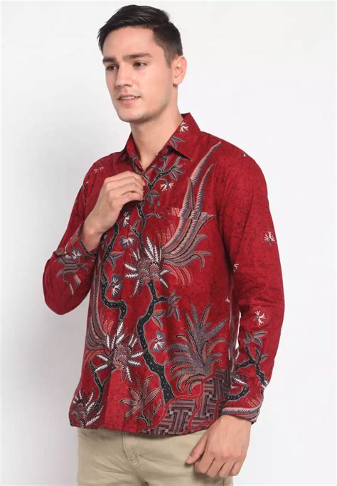 Jual Abiroy Kemeja Batik Pria Premium Slimfit Elegant Modern Lengan