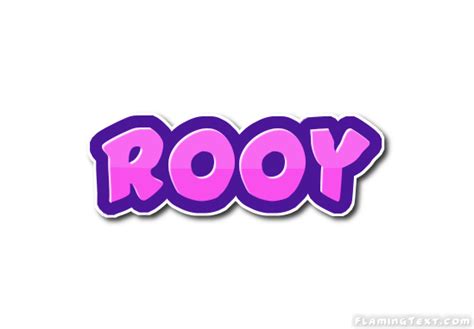 Rooy Logo | Free Name Design Tool from Flaming Text