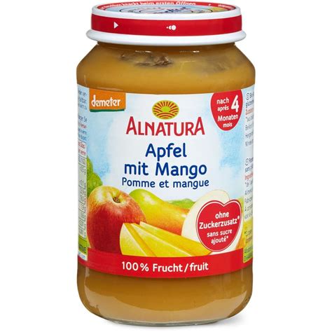 Alnatura Demeter Babygläschen Apfel und Mango Ab 4 Monaten Migros