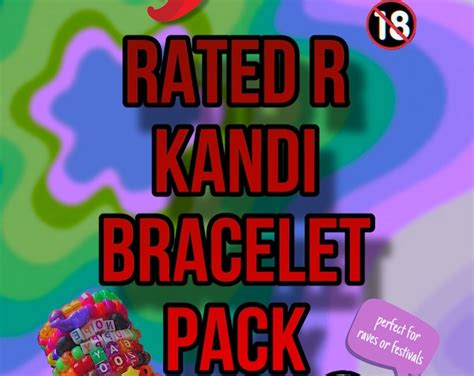 Kandi Grab Bag Rated R Spicy Kandi Bracelets Perfect For Raves Or