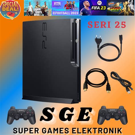 Jual Ps3 Slim Seri 25xx 120 500gb 64GAME Terbaru Void 2Stick Region