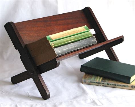 Books Displayed On Vintage Wooden Folding Book Shelf Book Trough