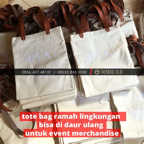 Jual Tas Totebag Kanvas Custom Sablon Logo Tulisan Thebatik Co Id