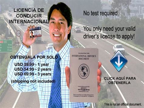 OBTENGA SU INTERNATIONAL DRIVER LICENSE LICENCIA DE CONDUCIR