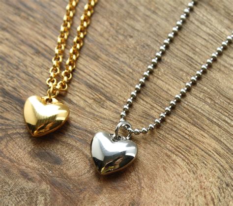 Little Girl Necklace Heart Necklace Daughter By Sierrametaldesign