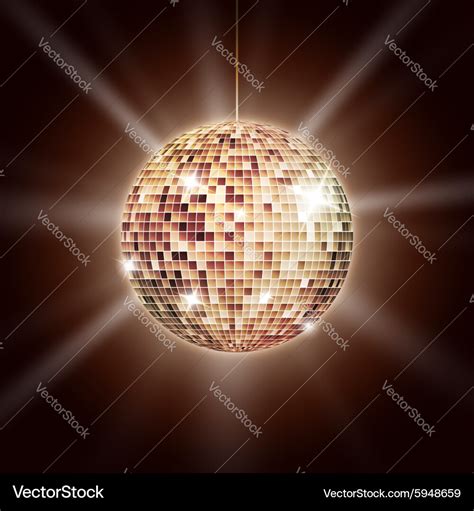 Mirror Disco Ball Poster Royalty Free Vector Image