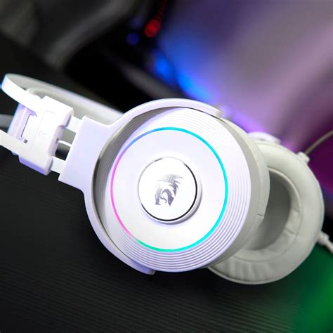 Headset Gamer Redragon Lamia 2 Lunar White RGB Audio 7 1 Acompanha