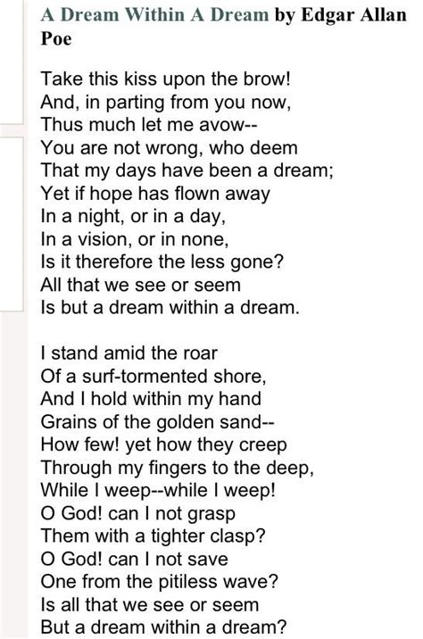 [poem] A Dream Within A Dream Edgar Allan Poe R Poetry