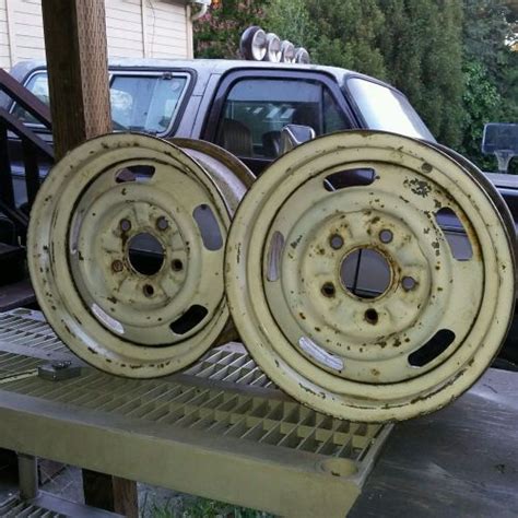 Buy 2 Chevrolet 14"x6" 5x4.75 bolt pattern Chevy Rally Wheels Rim on ...